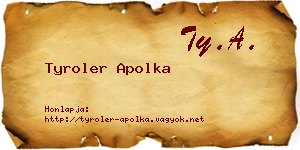 Tyroler Apolka névjegykártya